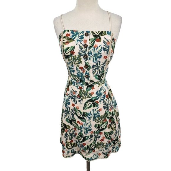 Lost+Wander Women's Luau On‎ The Beach Lace Up Rear Bodice Mini Dress Size M NWT - Picture 2 of 12